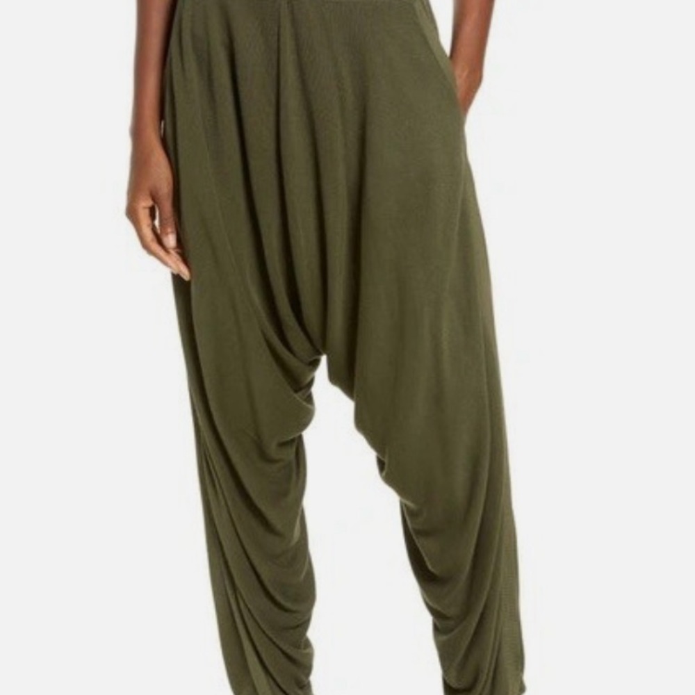 Free People FP Movement Windy Meadow Solid Harem Pants - Cargo Khaki